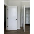 thumbnail image 3 of 28 in. x 80 in. Right-Handed Solid Core White Primed Composite Single Prehung Interior Door with Black Hinges, 3 of 19