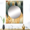 thumbnail image 1 of Designart "Forest Chevron Fantasy" Chevron Mirror Wall Decor - Glam Gray Chevron Hallway Wall Mirror Art - 40" x 30" Inch, 1 of 5