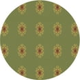 thumbnail image 1 of Ahgly Company Machine Washable Indoor Round Transitional Oak Brown Area Rugs, 4' Round, 1 of 7