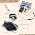 thumbnail image 3 of FORMRS Women Crossbody Purse with Chain Strap Vegan Leather Shoulder Handbag, Red Sailboats, 3 of 7