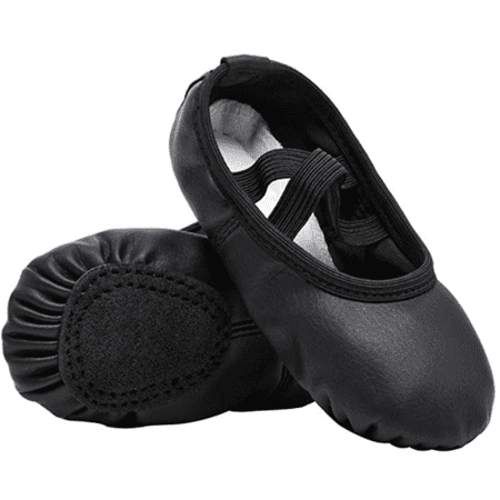 

Girls Canvas Ballet Slippers Flats Leather Soles Dance Shoes