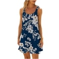 thumbnail image 2 of New trending & for spring GaThRRgYP Women's Short-Sleeve Round Neck Dress-Stylish and Comfortable,Women's Round Neck Sleeveless Gradient Tie Dyed Beach Dress, 2 of 6