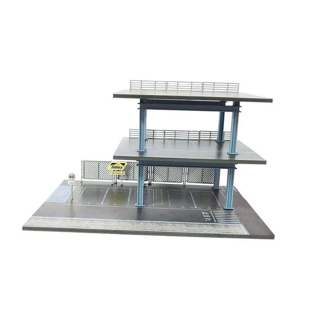 Diorama de estacionamiento a escala 1/64, organizador de vitrina, escenario, micropaisaje, decoración, modelo M0085E