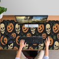 thumbnail image 4 of Long Mouse Pads for Desk,Skull Pumpkin Halloween Pattern Desk Mats on Top Of Desks, Desk Mouse Pad Extra Large with 3mm Non-Slip Base and Stitched Edge for Gaming,Office,Work,Home 47.3x23.6in, 4 of 5