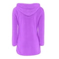 thumbnail image 5 of YunPes Fleece Hoodie Sweater for Girls Oversized Solid Long Sleeve Casual Sweatshirt with Hood Teen Winter Daily Warm Pullover, 5 of 5