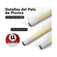 thumbnail image 5 of 2 Tacos de Billar Palos Snooker Desarmable Profesional Con 2 Guantes 4 Tizas. Malubero, Negros, 5 of 5