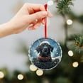 thumbnail image 6 of Black Lab In Sleigh Glass Ornament Appreciation Gift for Xmas Friend Bestie Nurse Teacher Mentor Boss Coworker Dog Lover Gifts Round Glass Hanging Ornament, 6 of 8