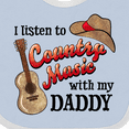 thumbnail image 4 of Inktastic I Listen to Country Music with My Daddy Guitar and Hat Boys or Girls Baby Bib, 4 of 4
