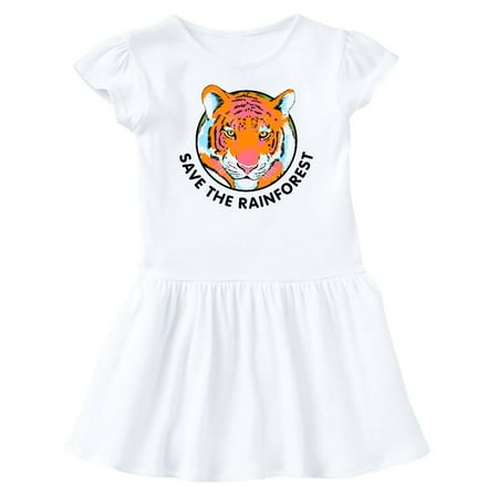 

Inktastic Save the Rainforest Tiger Illustration Gift Baby Girl Dress