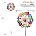 thumbnail image 5 of Alpine Corporation 60" Metal Rainbow Wind Spinner with Solar-Powered LED Lights, 5 of 15