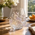 thumbnail image 5 of SLYNSHome Glass Cup with Exquisite Floral and Wildlife Details, Large Capacity Stemless Tumbler for Water Tea and Daily Beverages,Animals and Nature Themed, 5 of 8