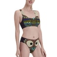 thumbnail image 2 of Daiia Boho Owl printed 2 piece Swimsuit Bikinis for Women High Waisted Racerback Bathing Suits Summer Tummy Control Scoop Neck Swimwear-X-Large, 2 of 8