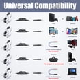 thumbnail image 2 of Bengoo Pro Gaming Auriculares Para Ps4 Ps5 Pc Xbox One Controlador Cancelación De Ruido Auriculares Over Ear Con Micrófono Luz Led Bajo Envolvente Orejeras De Memoria Suave Para Laptop Mac - Blanco, 2 of 5