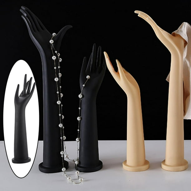 Modelo de muñeca de mano de maniquí femenino Hugo Corto negro Exhibición del anillo del maniquí
