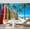 Color 3, variant on Wall Mural Peel and Stick Beach holidays luxury swimming pool palm trees Self-Adhesive Wallpaper Removable Wall Decal Wall Sticker Home Decor for Living Room Bedroom 69"x96"