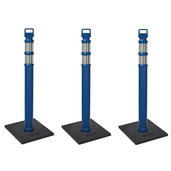 Cortina 03-747BRBC-3 EZ Grab Delineator 45" Post, Blue, 3 Count (Pack of 1)