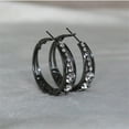 thumbnail image 6 of UDIYO Women Earrings Attractive Shiny Rhinestones Inlaid Hoop Earrings Piercing Jewelry for Party, 6 of 7