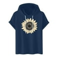 thumbnail image 1 of Blusa con capucha de manga corta para hombre, informal, con estampado, a la moda, con capucha, camiseta deportiva de manga corta, blusa de poliéster para hombre, 1 of 5