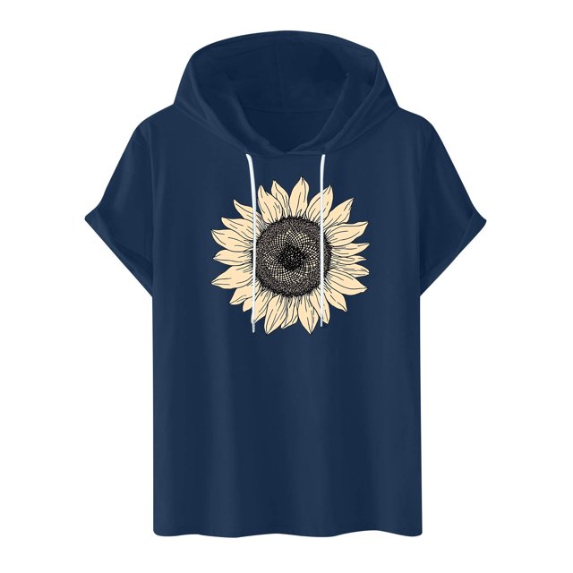 Blusa con capucha de manga corta para hombre, informal, con estampado, a la moda, con capucha, camiseta deportiva de manga corta, blusa de poliéster para hombre