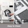thumbnail image 2 of JAATOP Bathroom Rugs 17"x 27", Non-Slip TPR Backing Bath Mats Rugs for Bathroom Floor , Soft Shag Machine Washable Shower Bath Mat for Bathroom Decor, Absorbent Bath Mat, Gray, 2 of 8