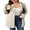 02 Beige, variant on Plus Size Cardigans for Women Lightweight Long Sleeve Open Front Button Up Fall Cardigans with Pockets, Sizes XL-5XL
