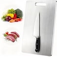 thumbnail image 2 of 3-Piece Stainless Steel Cutting Board Set, Rust-Resistant Kitchen Prep Boards with Handles for Meat, Vegetables and Fruits, Easy to Clean and Stackable for Storage, 2 of 8