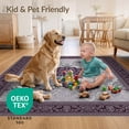 thumbnail image 4 of ODIKA 5'x7' Ultra-Soft Area Rug, Traditional Patterned Framework Showcasing Elegant Wisteria Themes None Washable, Bare feet friendly, Silk-Touch for Bedroom Home office, 4 of 7