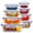BLUE, variant on YHIPL 8-Pack Glass Food Storage Containers Set with Snap Airtight Lids for Microwave, Freezer and Dishwasher Safe, Leak Proof Glass Lunch Boxes, Green