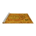thumbnail image 2 of Ahgly Company Machine Washable Indoor Round Persian Yellow Traditional Area Rugs, 5' Round, 2 of 4