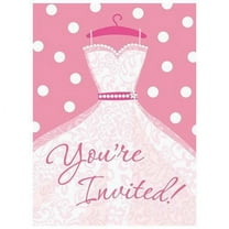 Bridal Shower Wedding Dress Invitations w/ Envelopes (8ct)
