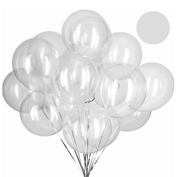 50Pcs Bobo Balloons PVC Transparent Reusable Up to 15.7in Inflated Size Party Balloons for Family Wedding Anniversary