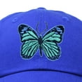 thumbnail image 2 of DALIX Exotic Blue Butterfly Hat Cute Womens Gift Embroidered Girls Cap in Royal Blue, 2 of 6