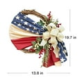 thumbnail image 2 of Wreath Door Garland Blue 20x14 In Decorations 4th of July Garland Red White and White Garland 4th of July Decorations Outside Independence Day Garland Flower Branch Rattan Red White Blue, 2 of 7