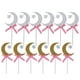 thumbnail image 4 of Fiesta 12 Uds. Adorno Para Tarta Con Forma De Luna Dorada Y Estrella Con Lazo Rosa, Decoración Para Fiesta De Cumpleaños Y Boda, 4 of 7
