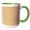 Green/White, variant on 3drose, Smiling Faces - Enjoy This Fun and Happy Pageful Collection of Cheerful Smiling Faces, 15oz Two-tone Red Mug