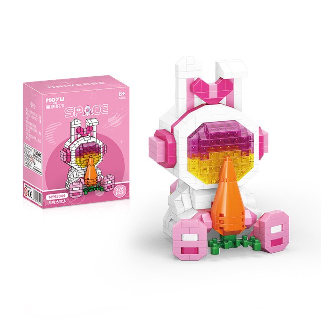 3D Cute animal spaceman Modelo De Juguete Bloques Adorno Regalo