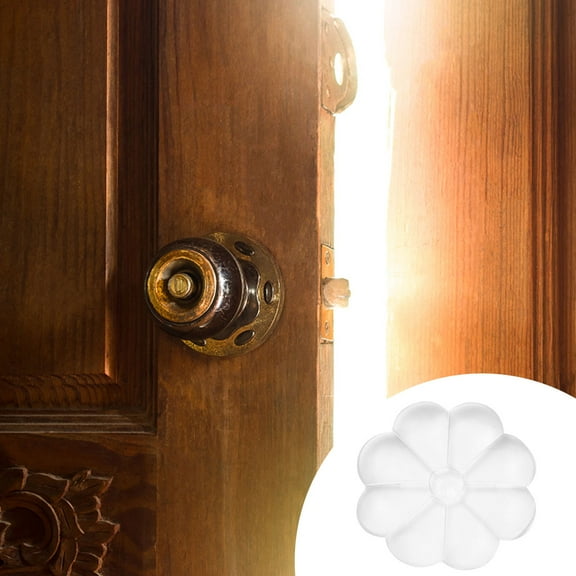 IDEANATEGRATE 10 Pcs Flower Shaped Pu Wall Protectors for Furniture and Doors with Anti-Collision and Protective Function