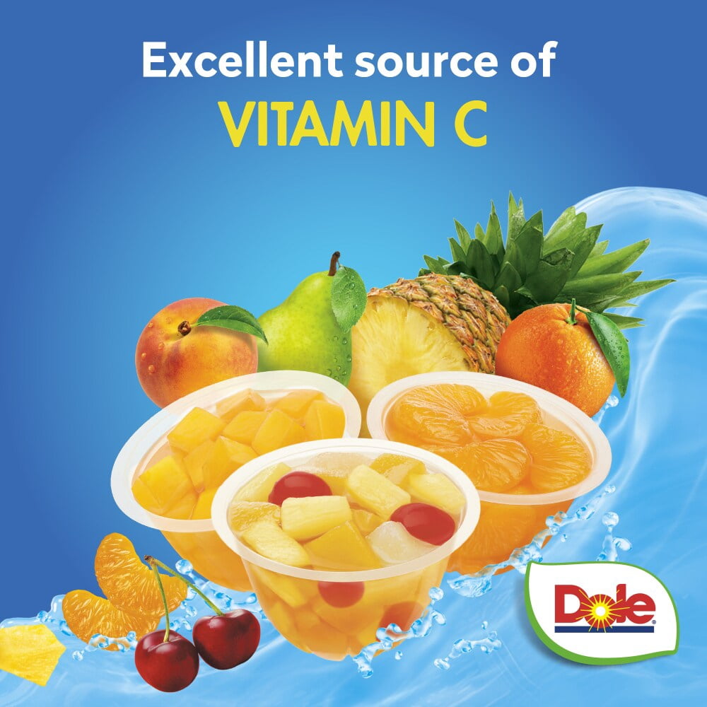 Dole Fruit Bowls Mandarin Oranges With No Sugar Added Cups 4 ct / 4 oz - 3 Pack