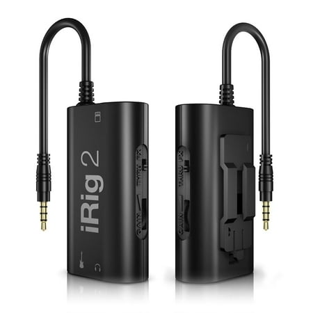 IK Multimedia iRig 2 Portable Guitar Audio Interface, Lightweight Audio Adapter for iPhone, iPad and Android Smartphones and Tablets, with Instrument Input and Headphone/amplifier Outs