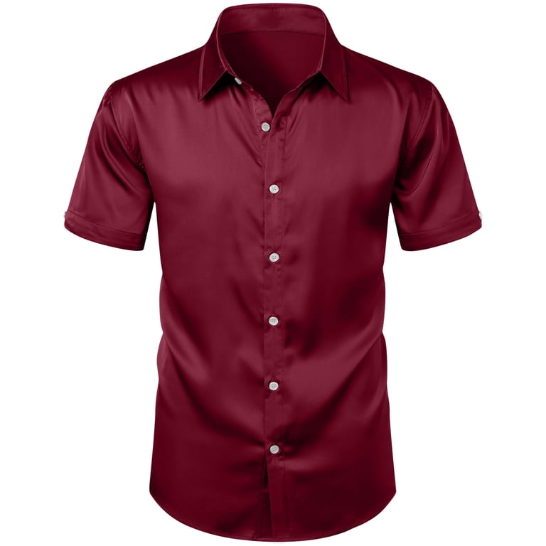 UQJfacai Mens Silk Satin Dress Shirts Shiny Long Sleeve Button Down Shirt Formal Business Casual Party Prom Wedding Shirt S-5XL - Walmart.com UQJfacai Mens Silk Satin Dress Shirts Shiny Long Sleeve Button Down Shirt Formal Business Casual Party Prom Wedding Shirt S-5XL - Walmart.com