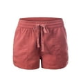 thumbnail image 5 of MixMatchy Women's Casual Elastic Band With Drawstring Waist Tencel Beach Shorts, 5 of 7
