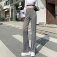 thumbnail image 6 of Glisme Casual Pants For Women Spring/Summer Comfortable Ice Silk High Waist Loose Wide Leg Pants Loudspeaked Casual Harlan Pants Black Trousers Athletic Fit, 6 of 6