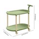 thumbnail image 2 of Mesa auxiliar con ruedas color crema, mesita de noche para dormitorio, mesa de salón, mesa nido portátil para espacios pequeños, estante de almacenamiento de plástico., 2 of 6