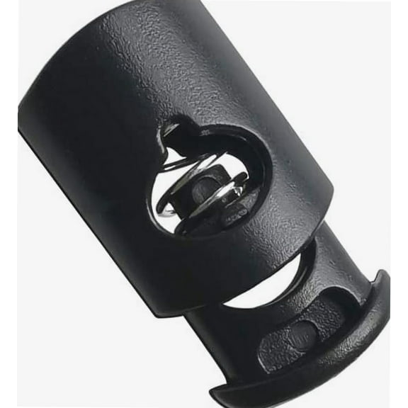 30 Pcs Plastic Drawstring Toggle Spring Stop Single Hole String Cord Locks for Lanyard, Luggage, Clothing, Backpack, Sportwear, Shoelace, Tent