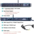 thumbnail image 2 of Pknight Pknight 2.4G Wireless WiFi & RS485 8-Outlet Smart PDU DMX Relay – Programmable Power Sequencer with DMX512 Control, Rack-Mount Power Distribution Unit for Home & Studio, 2 of 6