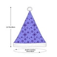 thumbnail image 3 of Salouo Purple Snowflake Elegance for Adult Christmas Hat Xmas Holiday Hat Santa Hat for Women & Men Festive Headwear Accessories Fit for Christmas/ New Year/Holiday/Party,1PC, 3 of 6