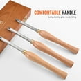 thumbnail image 4 of VEVOR Lathe Chisel Set 3PCS Wood Working Turning Tools Carbide Steel Toolbox, 4 of 10