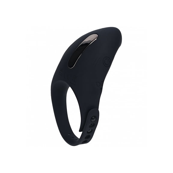 Levelz Adjustable Vibrating Silicone Rechargeable Penis Ring, Black