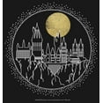 thumbnail image 2 of Girl's Harry Potter Hogwarts Line Art Moonrise Graphic Tee Black Large, 2 of 4