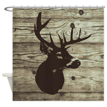CafePress - Deer Head Hunter Country - Unique Cloth Shower Curtain